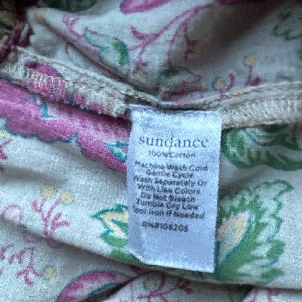 Sundance 100% Cotton Boho Cottage Whimsigoth  Floral Print Drawstring Pants XL - Picture 8 of 15